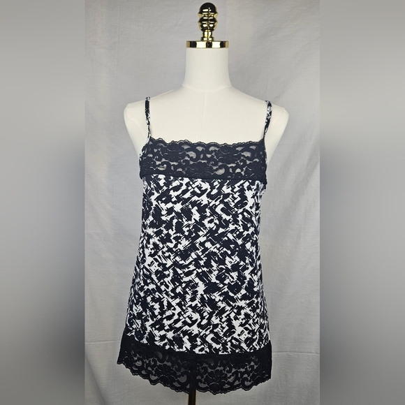 Boutique Essentials Tops - Boutique Essentials Size Lg‎ Blck & White Camisole Classic Whimsygoth Summer